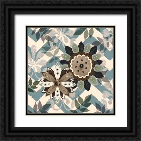 Chambray Rosettes and Finials II Black Ornate Wood Framed Art Print with Double Matting by Reynolds, Jade
