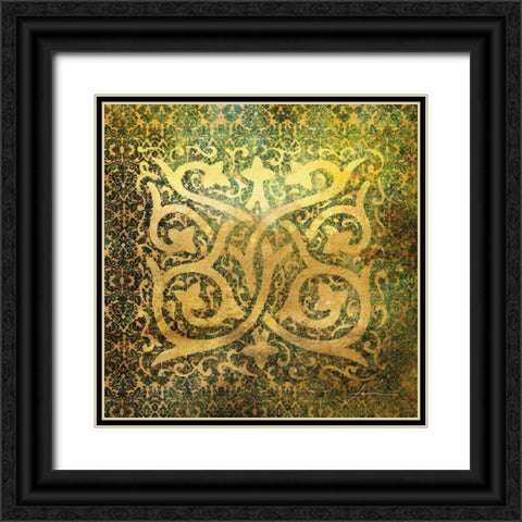 Antiquity Tiles I Black Ornate Wood Framed Art Print with Double Matting by Burghardt, James