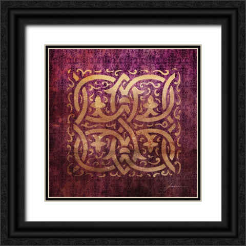 Antiquity Tiles II Black Ornate Wood Framed Art Print with Double Matting by Burghardt, James