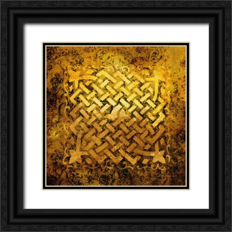 Antiquity Tiles V Black Ornate Wood Framed Art Print with Double Matting by Burghardt, James