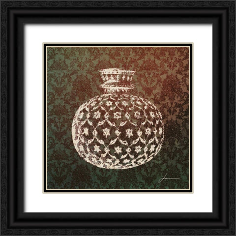 Patterned Bottles I Black Ornate Wood Framed Art Print with Double Matting by Burghardt, James