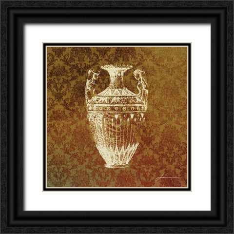 Patterned Bottles II Black Ornate Wood Framed Art Print with Double Matting by Burghardt, James