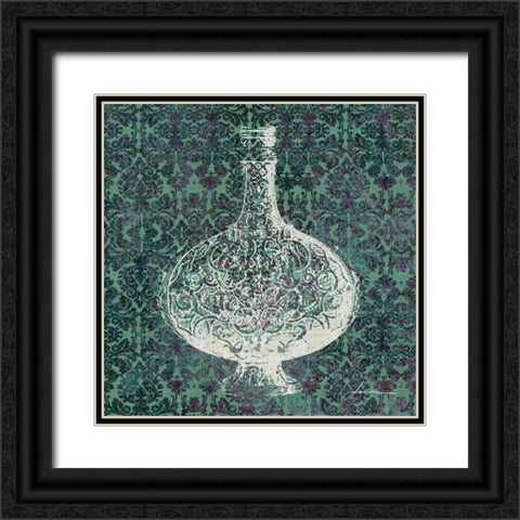 Patterned Bottles IV Black Ornate Wood Framed Art Print with Double Matting by Burghardt, James
