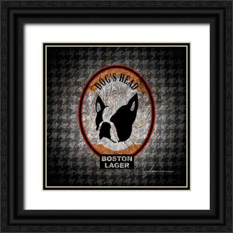 Hounds Tooth IV Black Ornate Wood Framed Art Print with Double Matting by Burghardt, James