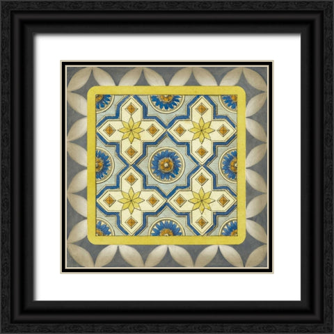Classic Tile I Black Ornate Wood Framed Art Print with Double Matting by Vision Studio