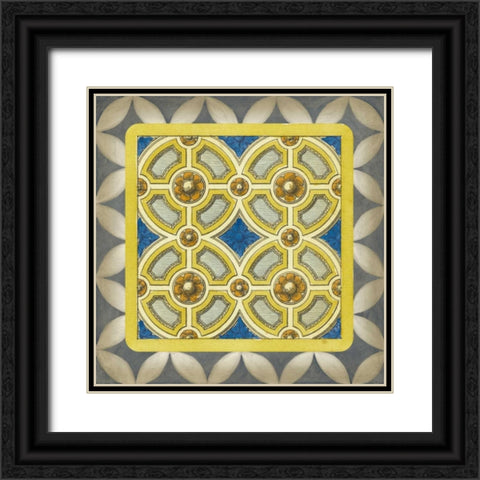 Classic Tile II Black Ornate Wood Framed Art Print with Double Matting by Vision Studio