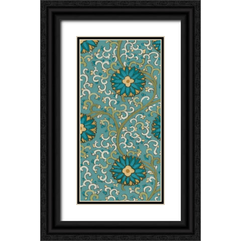 Cottage Panels II Black Ornate Wood Framed Art Print with Double Matting by Vess, June Erica