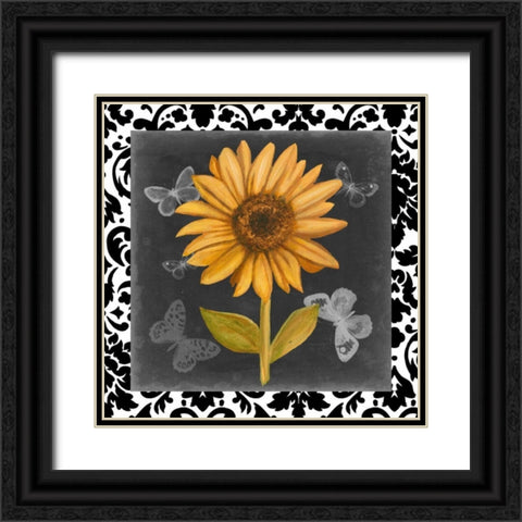 Ornate Sunflowers II Black Ornate Wood Framed Art Print with Double Matting by Harper, Ethan