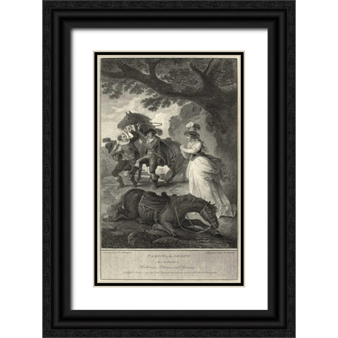 Taming of the Shrew Black Ornate Wood Framed Art Print with Double Matting by Unknown