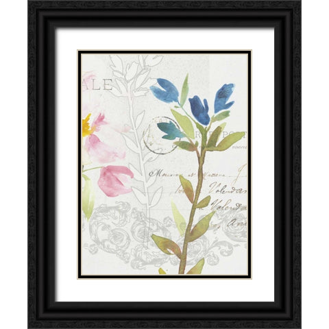 Romantic Watercolor III Black Ornate Wood Framed Art Print with Double Matting by Mosley, Kiana