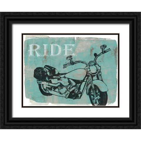 Motorcycle Ride I Black Ornate Wood Framed Art Print with Double Matting by Goldberger, Jennifer