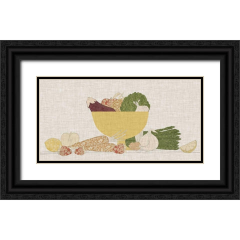 Contour Fruits and Veggies III Black Ornate Wood Framed Art Print with Double Matting by Vision Studio