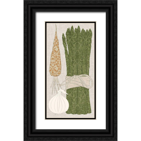 Contour Fruits and Veggies V Black Ornate Wood Framed Art Print with Double Matting by Vision Studio