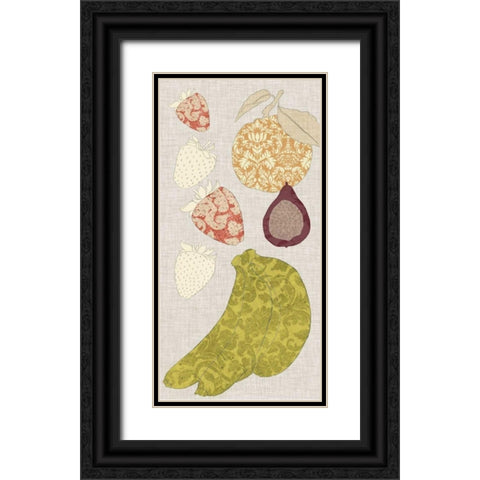 Contour Fruits and Veggies VIII Black Ornate Wood Framed Art Print with Double Matting by Vision Studio