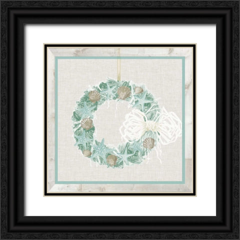Coastal Christmas II Black Ornate Wood Framed Art Print with Double Matting by Vision Studio