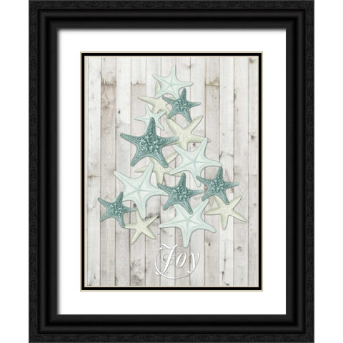 Coastal Christmas III Black Ornate Wood Framed Art Print with Double Matting by Vision Studio