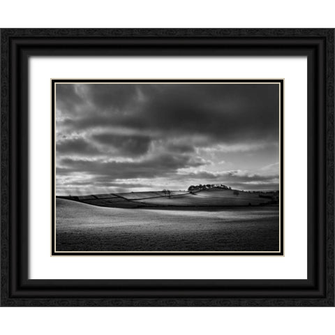 Billings View Black Ornate Wood Framed Art Print with Double Matting by Henson, Martin
