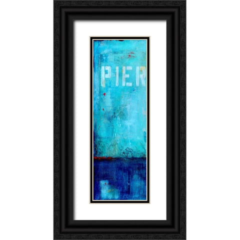 Pier 34 I Black Ornate Wood Framed Art Print with Double Matting by Ashley, Erin