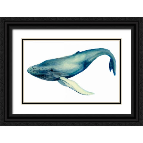 The Whales Song I Black Ornate Wood Framed Art Print with Double Matting by Popp, Grace