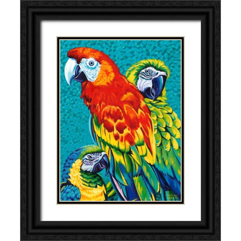 Birds in Paradise III Black Ornate Wood Framed Art Print with Double Matting by Vitaletti, Carolee