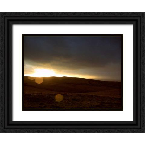 Stormy Sunset I Black Ornate Wood Framed Art Print with Double Matting by Bell, Lillian
