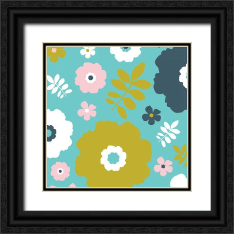 Sweet Floral II Black Ornate Wood Framed Art Print with Double Matting by Ketchum, Nicole