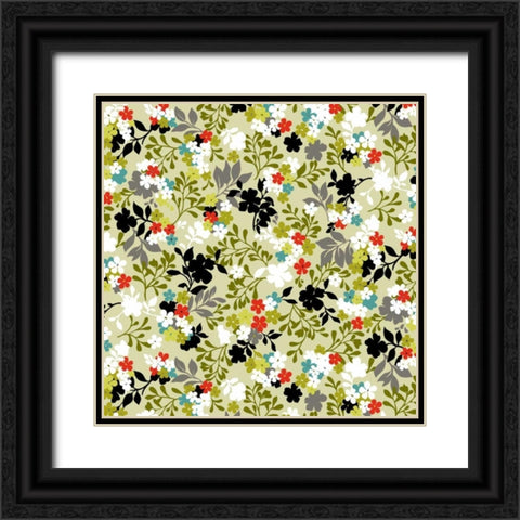 Costa del Flores I Black Ornate Wood Framed Art Print with Double Matting by Hoffman, Katia