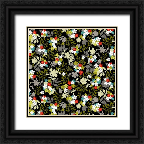 Costa del Flores II Black Ornate Wood Framed Art Print with Double Matting by Hoffman, Katia