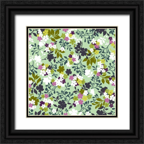 Costa del Flores IV Black Ornate Wood Framed Art Print with Double Matting by Hoffman, Katia