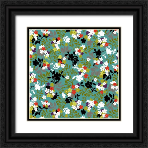 Costa del Flores VI Black Ornate Wood Framed Art Print with Double Matting by Hoffman, Katia