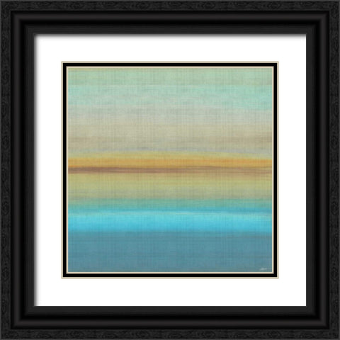 Beach Layers I Black Ornate Wood Framed Art Print with Double Matting by Butler, John