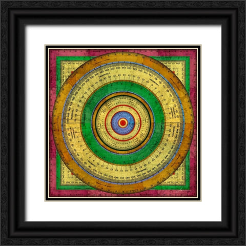 Measurement Tiles I Black Ornate Wood Framed Art Print with Double Matting by Burghardt, James