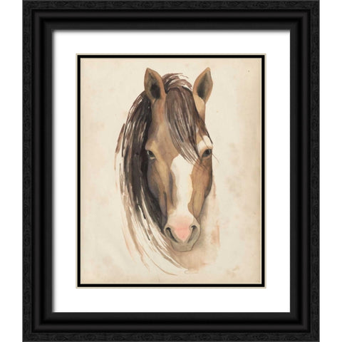 Watercolor Animal Study V Black Ornate Wood Framed Art Print with Double Matting by Popp, Grace