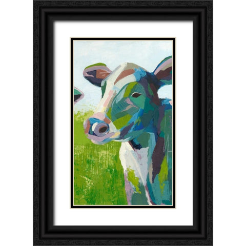 Painterly Cow III Black Ornate Wood Framed Art Print with Double Matting by Popp, Grace