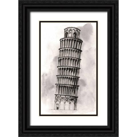 World Landmarks V Black Ornate Wood Framed Art Print with Double Matting by Popp, Grace
