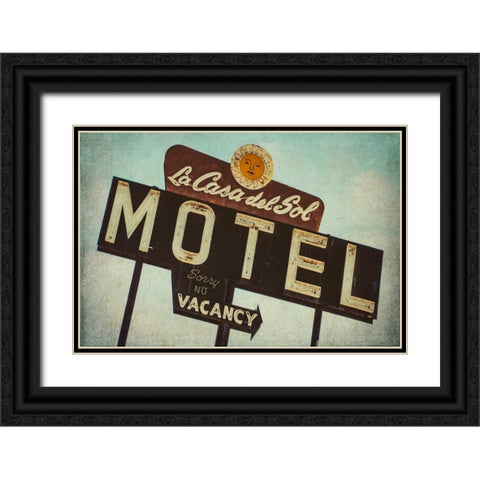 Vintage LA VI Black Ornate Wood Framed Art Print with Double Matting by Malek, Honey