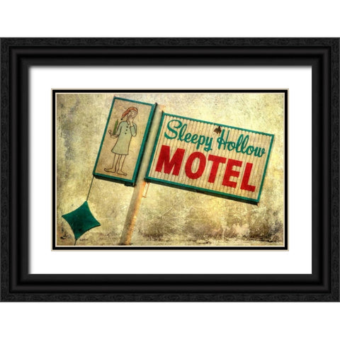 Vintage LA X Black Ornate Wood Framed Art Print with Double Matting by Malek, Honey