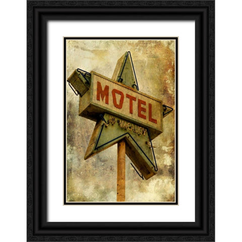 Vintage LA XV Black Ornate Wood Framed Art Print with Double Matting by Malek, Honey