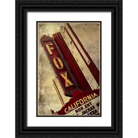 Vintage LA XVII Black Ornate Wood Framed Art Print with Double Matting by Malek, Honey