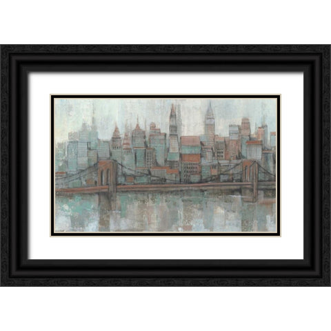 City Center II Black Ornate Wood Framed Art Print with Double Matting by OToole, Tim