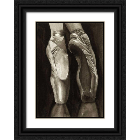 Ballet Shoes I Black Ornate Wood Framed Art Print with Double Matting by Popp, Grace