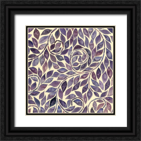 Amethyst Swirls II Black Ornate Wood Framed Art Print with Double Matting by Popp, Grace