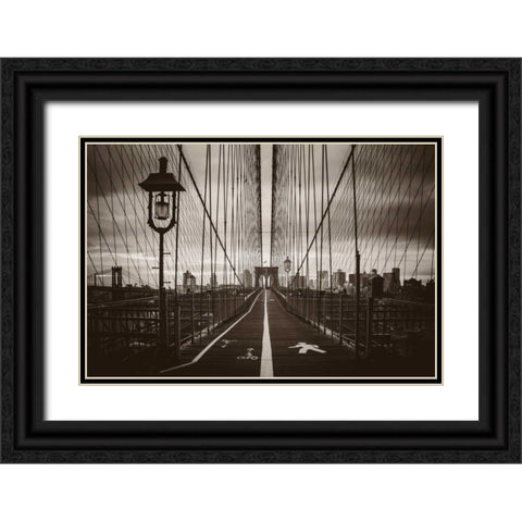 Cabels Web Black Ornate Wood Framed Art Print with Double Matting by Brooknam, John