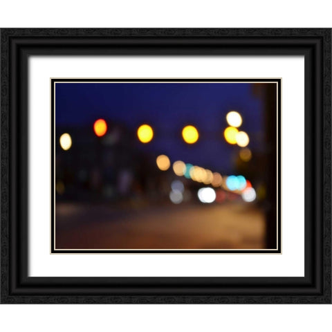 Bokeh Abstract II Black Ornate Wood Framed Art Print with Double Matting by Chandler, Sharon