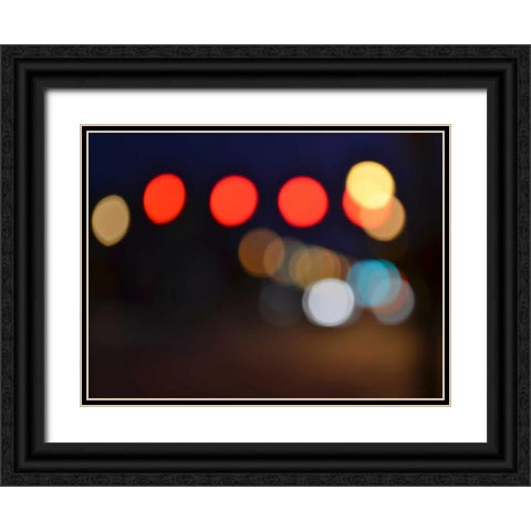 Bokeh Abstract IV Black Ornate Wood Framed Art Print with Double Matting by Chandler, Sharon