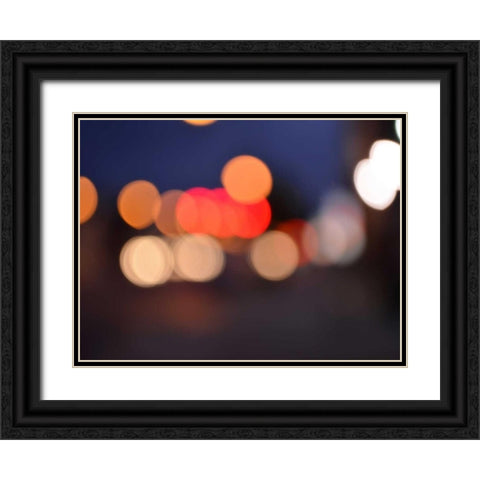 Bokeh Abstract VI Black Ornate Wood Framed Art Print with Double Matting by Chandler, Sharon