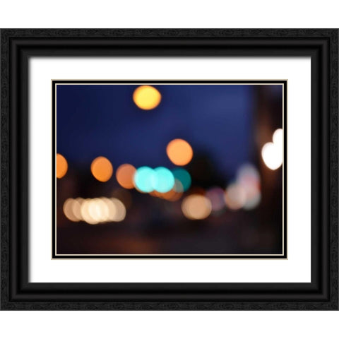 Bokeh Abstract VII Black Ornate Wood Framed Art Print with Double Matting by Chandler, Sharon