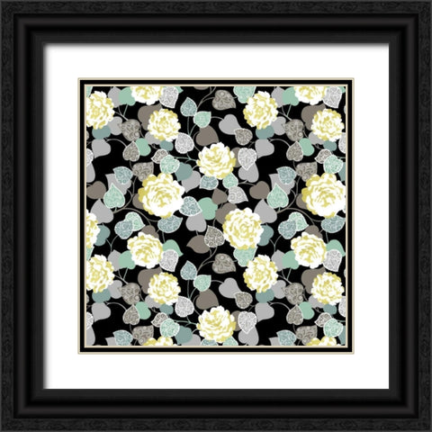 Floral Glamour I Black Ornate Wood Framed Art Print with Double Matting by Hoffman, Katia