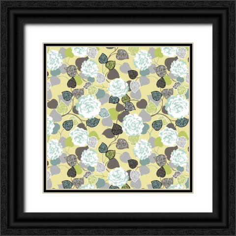 Floral Glamour II Black Ornate Wood Framed Art Print with Double Matting by Hoffman, Katia