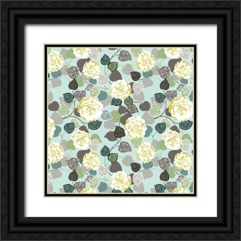 Floral Glamour III Black Ornate Wood Framed Art Print with Double Matting by Hoffman, Katia